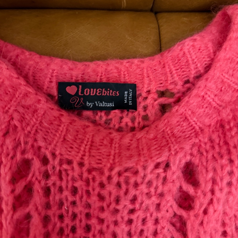 Women's Pink Sweater Mohair - Picture 3 of 4